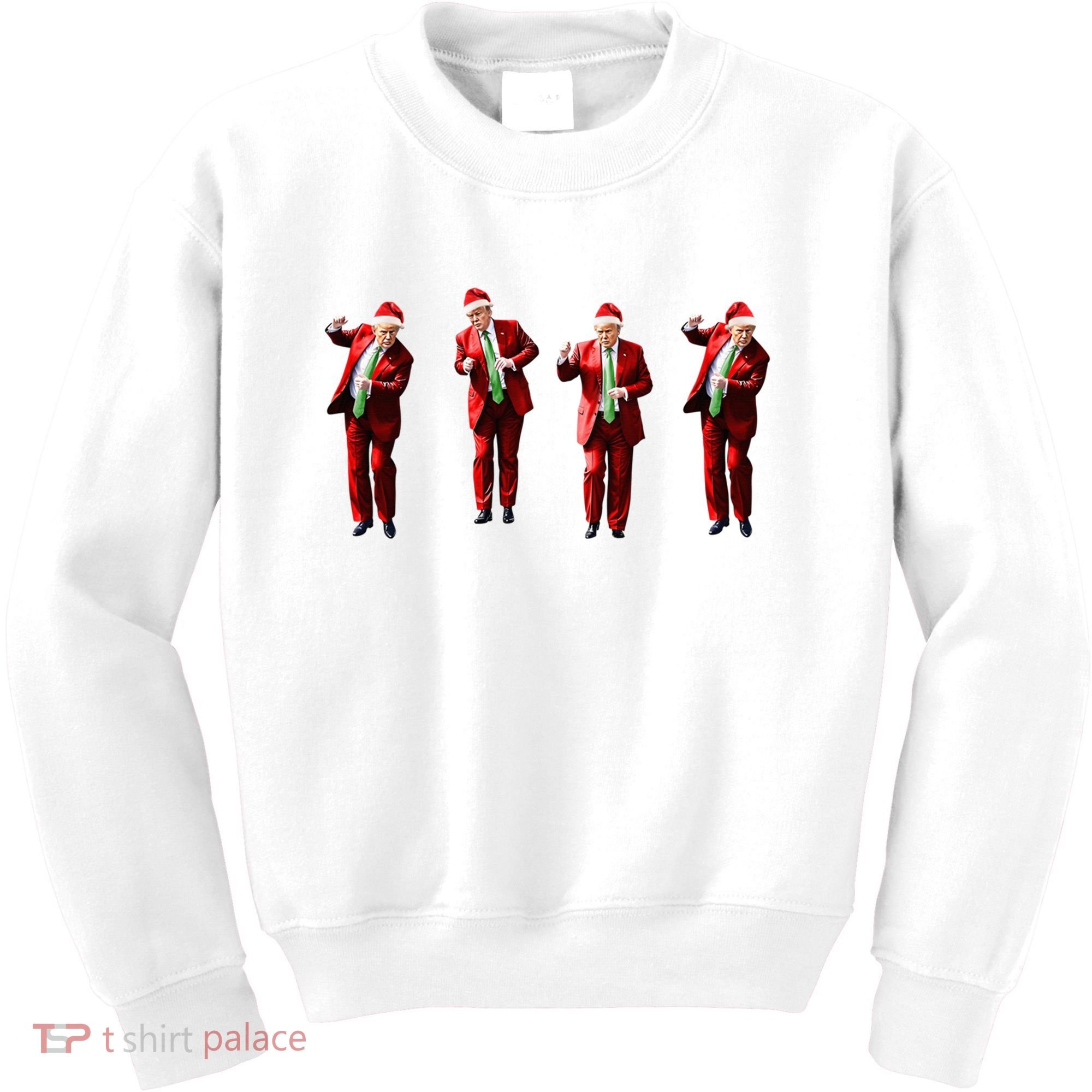 Dancing Donald Trump Santa Christmas Dance Kids Sweatshirt