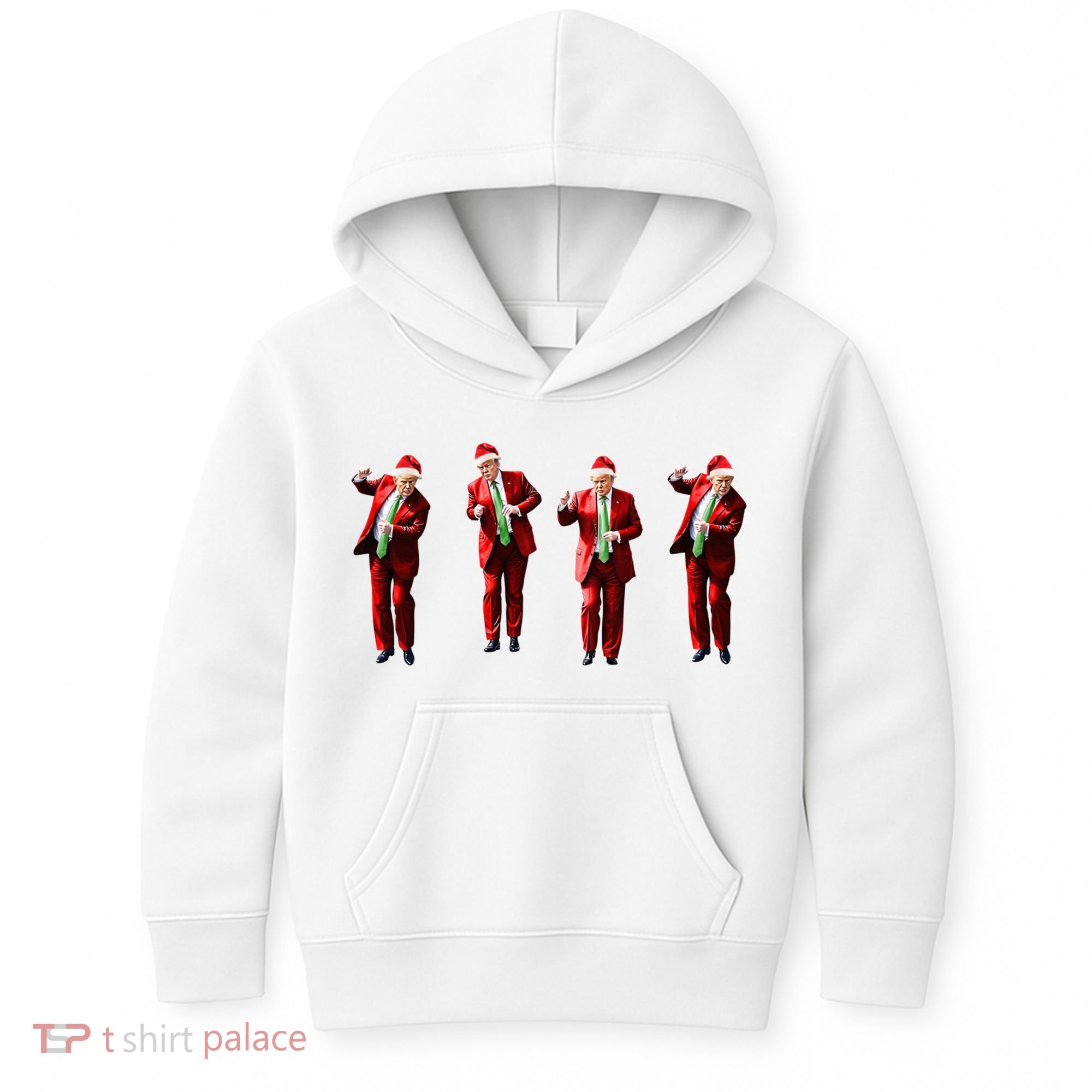 Dancing Donald Trump Santa Christmas Dance Kids Hoodie