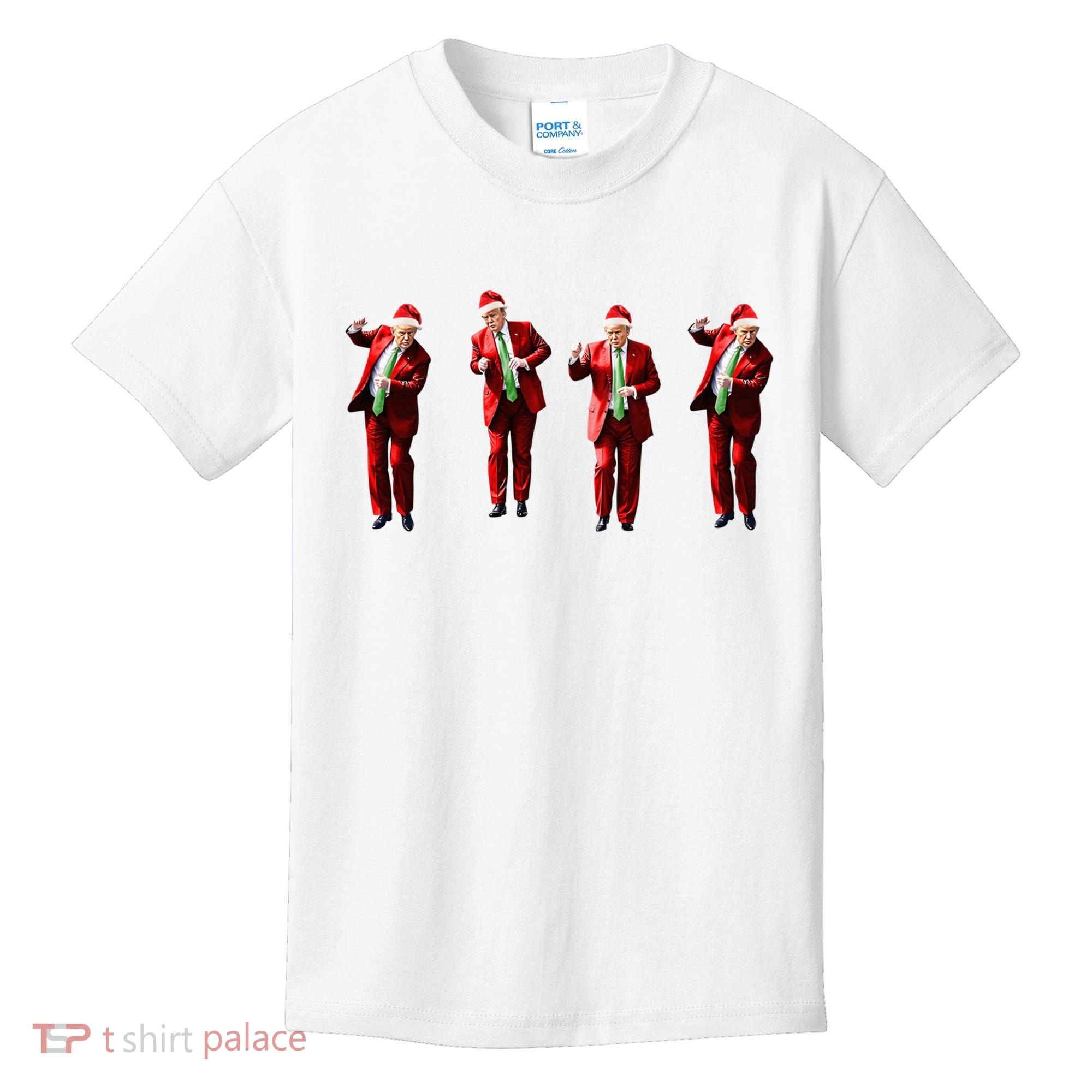 Dancing Donald Trump Santa Christmas Dance Kids T-Shirt