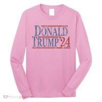 Distressed Donald Trump 2024 Long Sleeve Shirt thumb 0