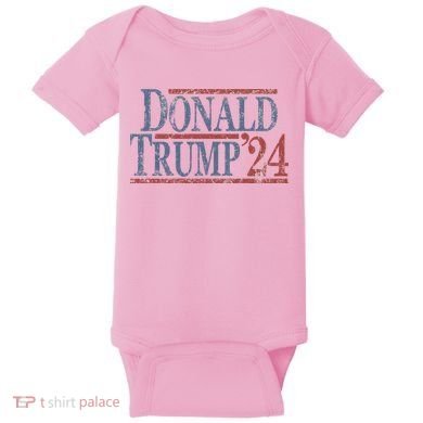 Distressed Donald Trump 2024 Baby Bodysuit