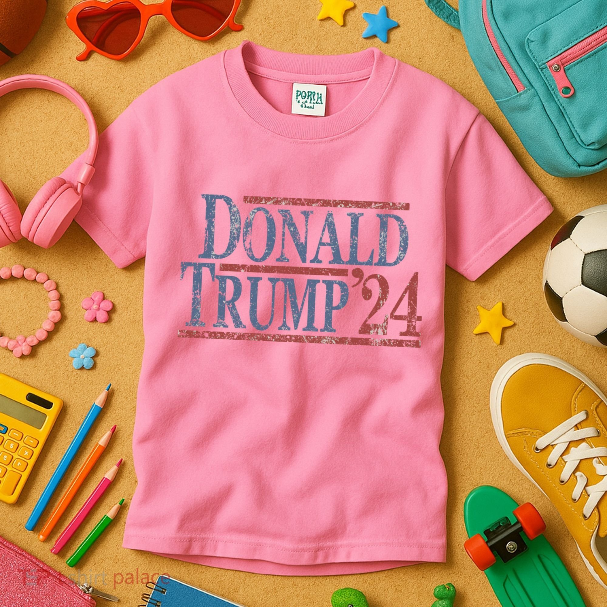 Distressed Donald Trump 2024 Kids T-Shirt