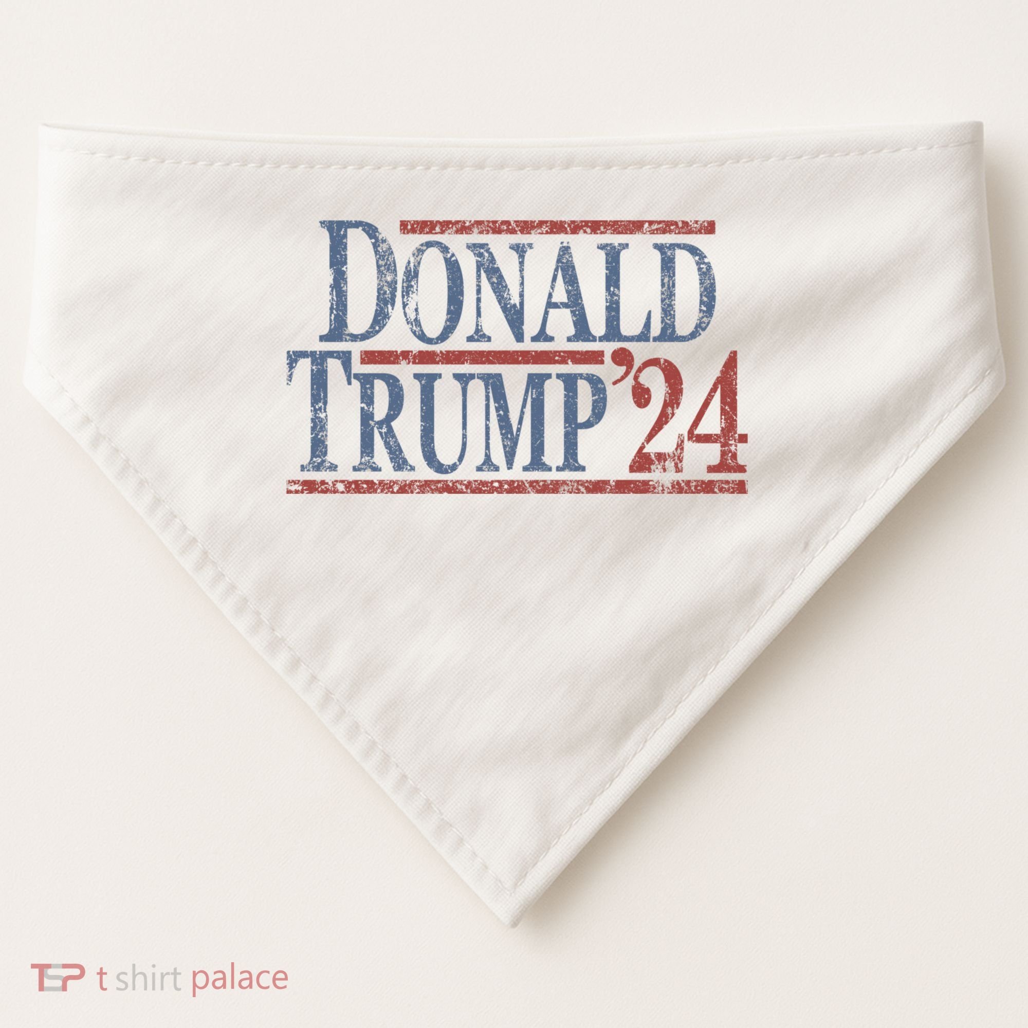 Distressed Donald Trump 2024 USA-Made Doggie Bandana