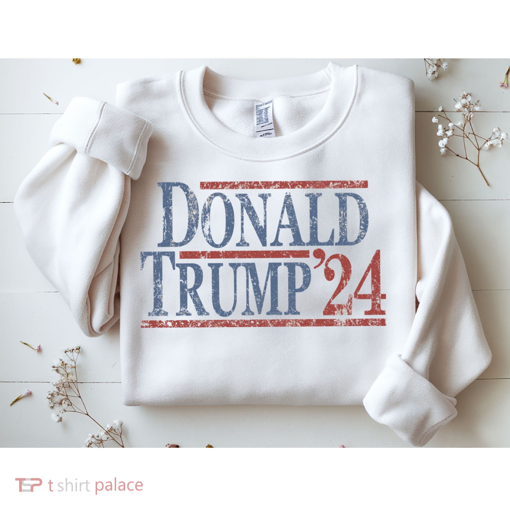 Distressed Donald Trump 2024 Sweatshirt