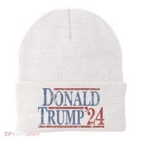 Distressed Donald Trump 2024 Beanie thumb 0