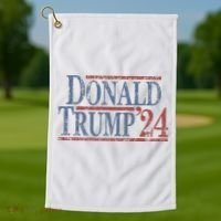 Distressed Donald Trump 2024 Golf Towel thumb 1