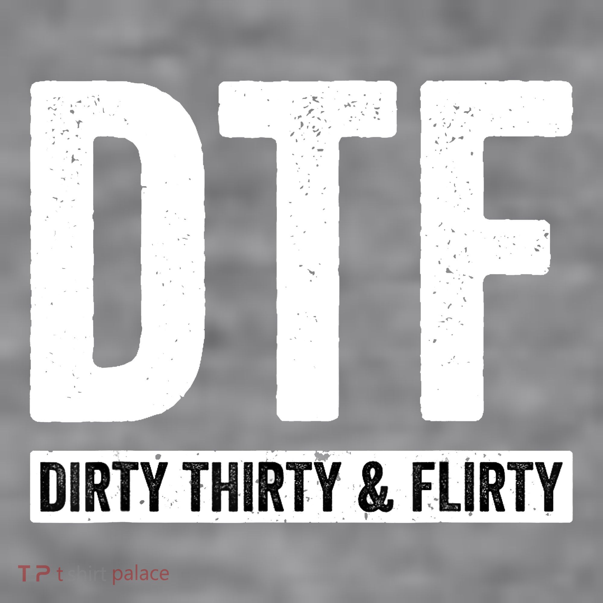 DTF Dirty Thirty & Flirty Funny 30th Birthday G Women's Racerback Cropped Tank