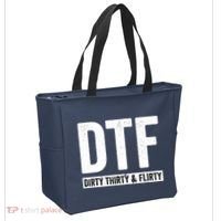 DTF Dirty Thirty & Flirty Funny 30th Birthday G Tote Bag thumb 2