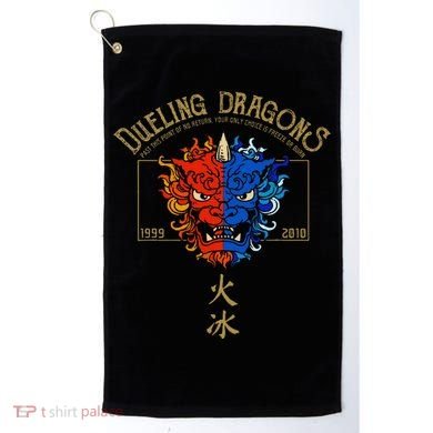 Dueling Dragons Tribute Defunct Roller Coaster Golf Towel