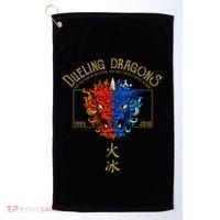 Dueling Dragons Tribute Defunct Roller Coaster Golf Towel thumb 0