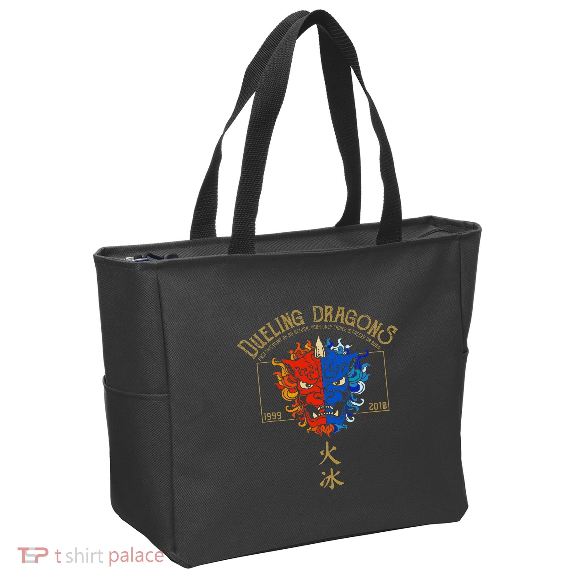 Dueling Dragons Tribute Defunct Roller Coaster Tote Bag