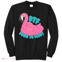Dtf Down To Float Vacation Time Flamingo Floatie Sweatshirt thumb 0