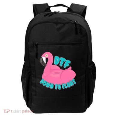 Dtf Down To Float Vacation Time Flamingo Floatie Backpack