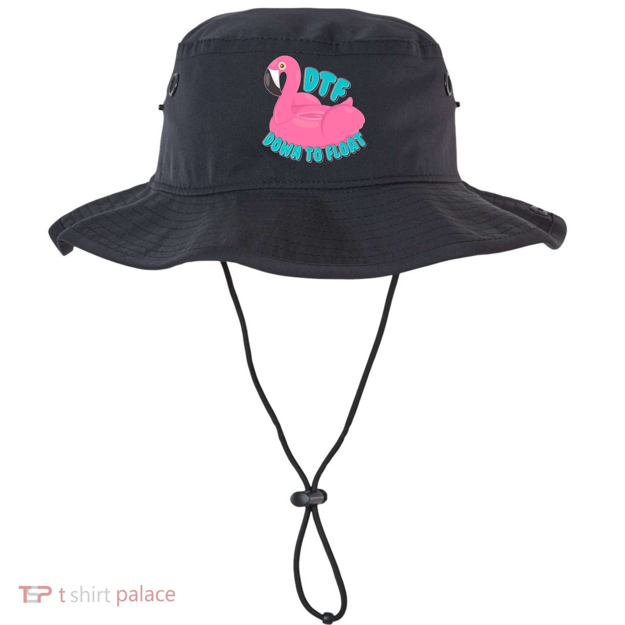 Dtf Down To Float Vacation Time Flamingo Floatie Bucket Hat