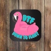 Dtf Down To Float Vacation Time Flamingo Floatie Coaster thumb 0