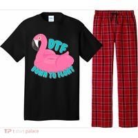Dtf Down To Float Vacation Time Flamingo Floatie Pajama Set thumb 0