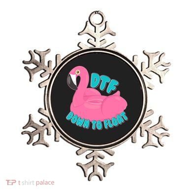 Dtf Down To Float Vacation Time Flamingo Floatie Ornament