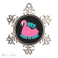 Dtf Down To Float Vacation Time Flamingo Floatie Ornament thumb 0