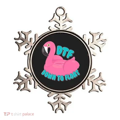 Dtf Down To Float Vacation Time Flamingo Floatie Ornament