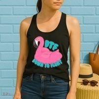 Dtf Down To Float Vacation Time Flamingo Floatie Women's Tank Top thumb 2