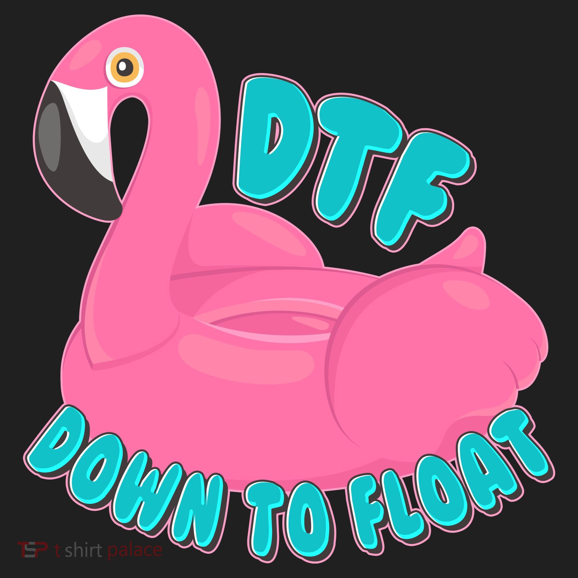 Dtf Down To Float Vacation Time Flamingo Floatie Golf Towel