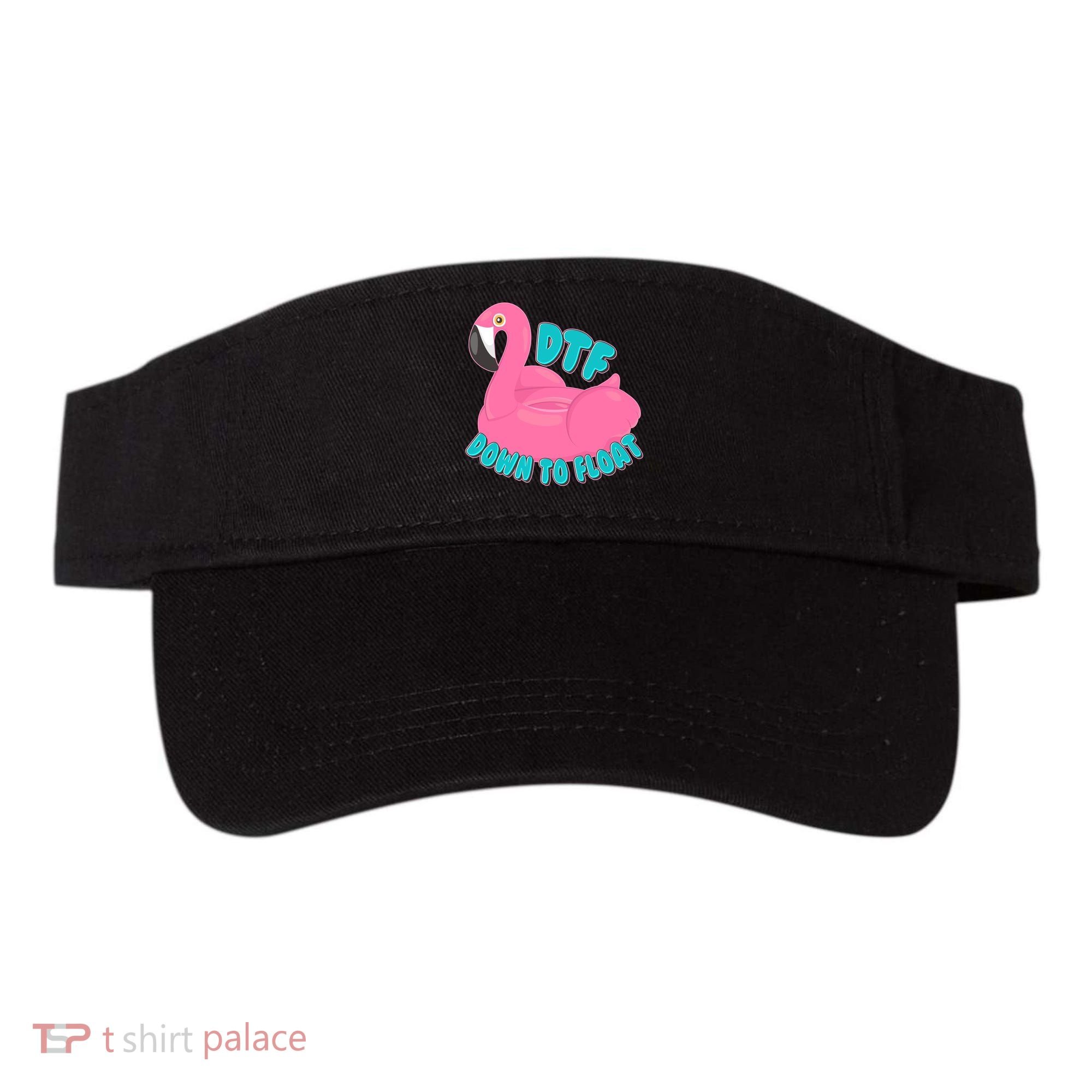 Dtf Down To Float Vacation Time Flamingo Floatie Visor