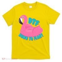 Dtf Down To Float Vacation Time Flamingo Floatie T-Shirt thumb 0