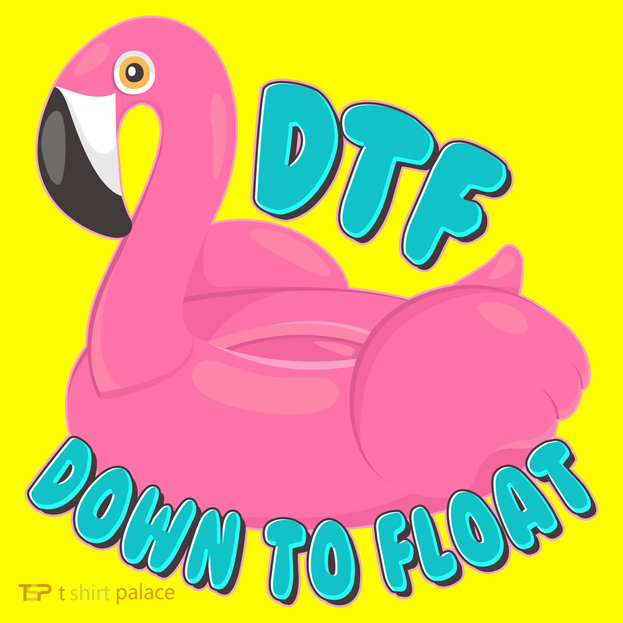Dtf Down To Float Vacation Time Flamingo Floatie Hat