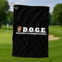 D.O.G.E. Doge Trump Department Of Government Efficiency Golf Towel thumb 1