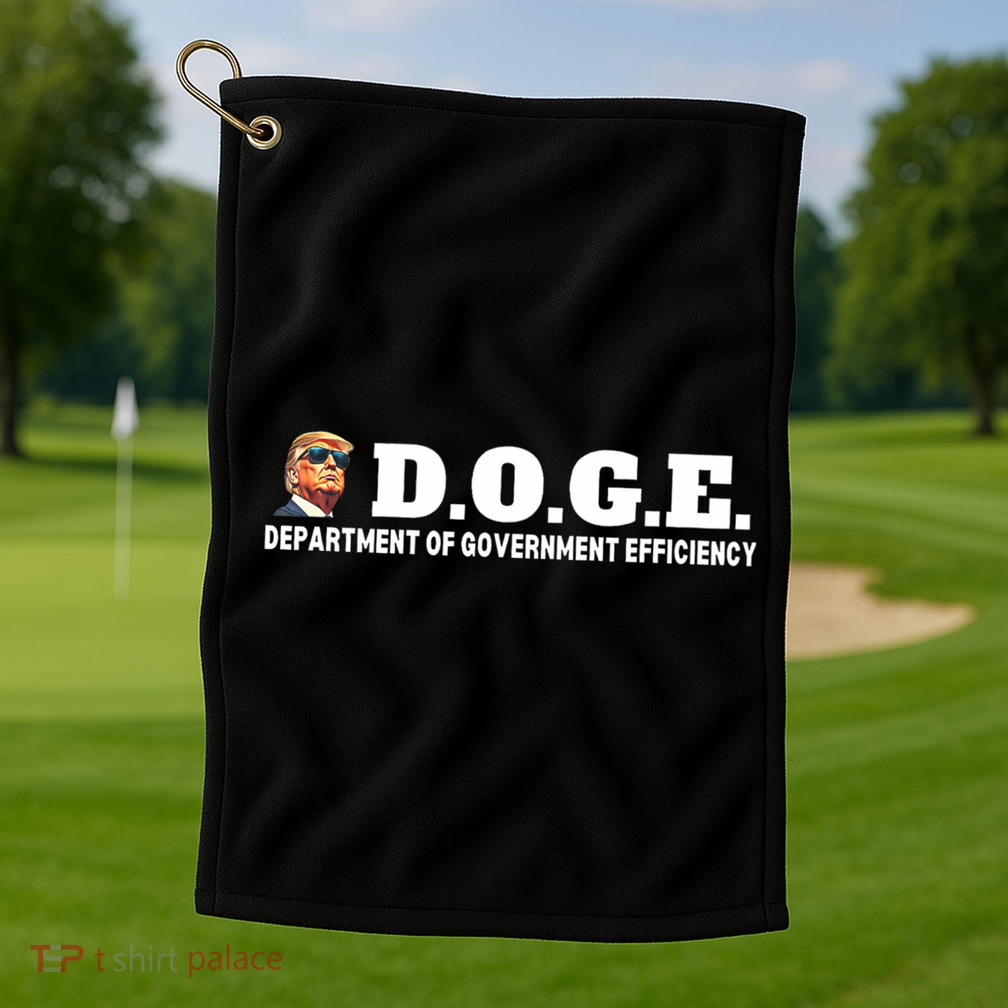 D.O.G.E. Doge Trump Department Of Government Efficiency Golf Towel