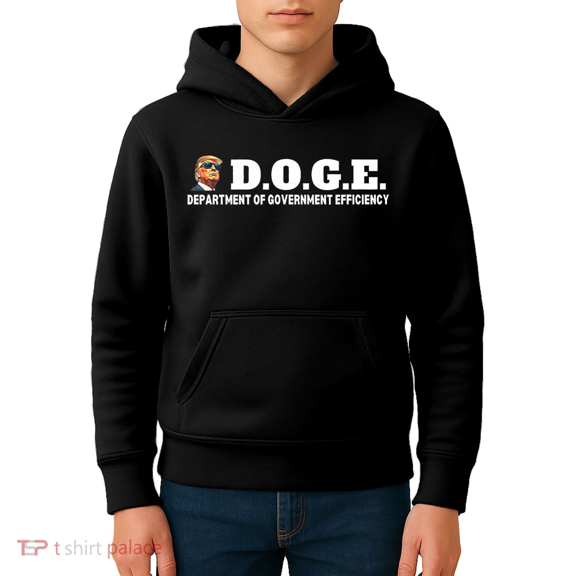 D.O.G.E. Doge Trump Department Of Government Efficiency Kids Hoodie