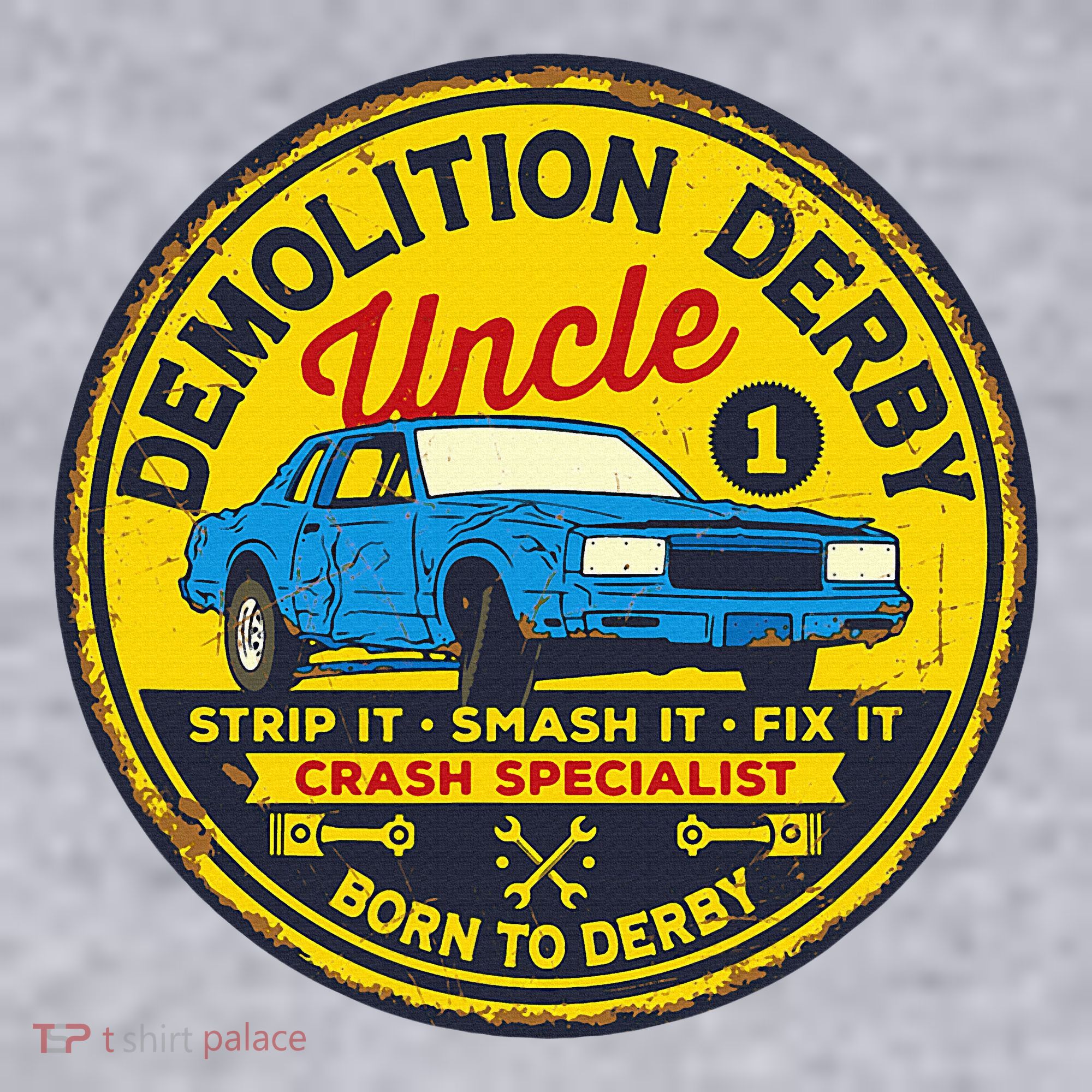 Demolition Derby Uncle Race Team Strip Smash Fix Women's Sweatshirt
