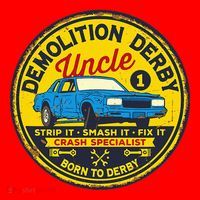Demolition Derby Uncle Race Team Strip Smash Fix Santa Hat thumb 1