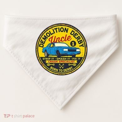 Demolition Derby Uncle Race Team Strip Smash Fix USA-Made Doggie Bandana