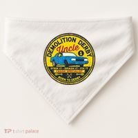 Demolition Derby Uncle Race Team Strip Smash Fix USA-Made Doggie Bandana thumb 0