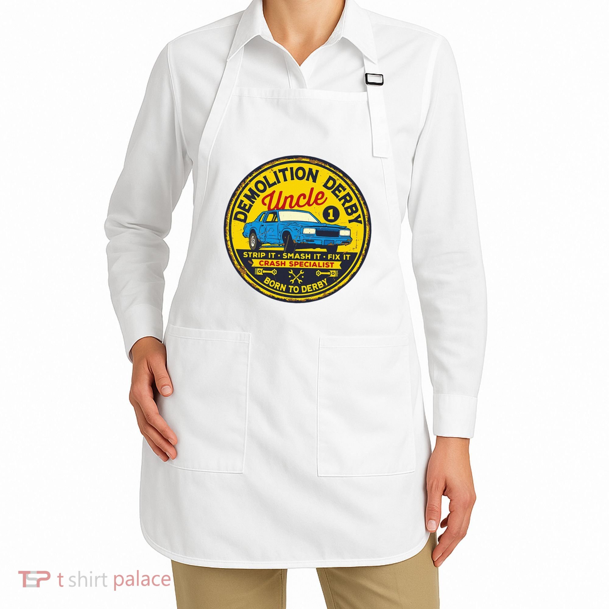 Demolition Derby Uncle Race Team Strip Smash Fix Apron