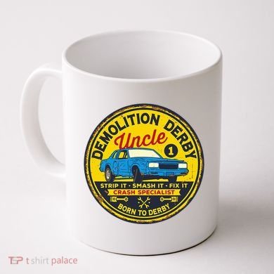 Demolition Derby Uncle Race Team Strip Smash Fix Coffee Mug