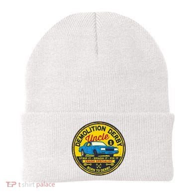 Demolition Derby Uncle Race Team Strip Smash Fix Beanie