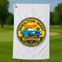 Demolition Derby Uncle Race Team Strip Smash Fix Golf Towel thumb 1