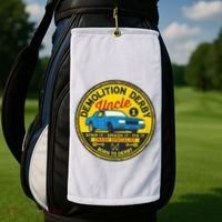 Demolition Derby Uncle Race Team Strip Smash Fix Golf Towel thumb 2