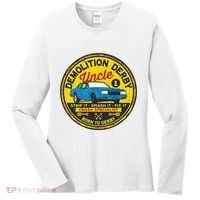 Demolition Derby Uncle Race Team Strip Smash Fix Women's Long Sleeve Shirt thumb 0