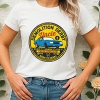 Demolition Derby Uncle Race Team Strip Smash Fix Women's T-Shirt thumb 2