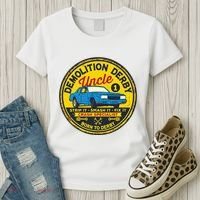 Demolition Derby Uncle Race Team Strip Smash Fix Women's T-Shirt thumb 3