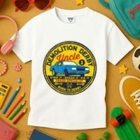Demolition Derby Uncle Race Team Strip Smash Fix Kids T-Shirt thumb 3