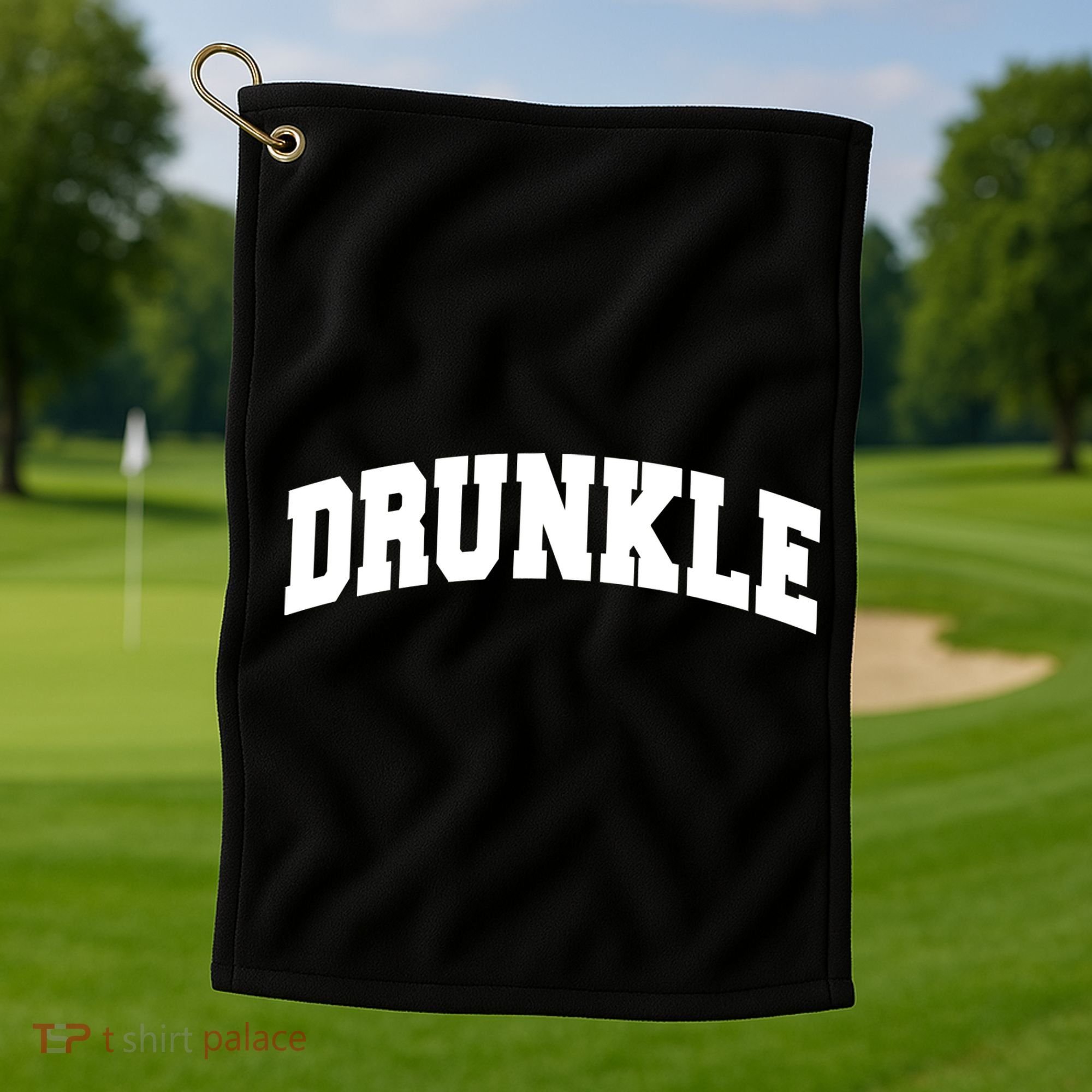 Drunkle Drunk Uncle Gift Funny FatherS Day Golf Towel