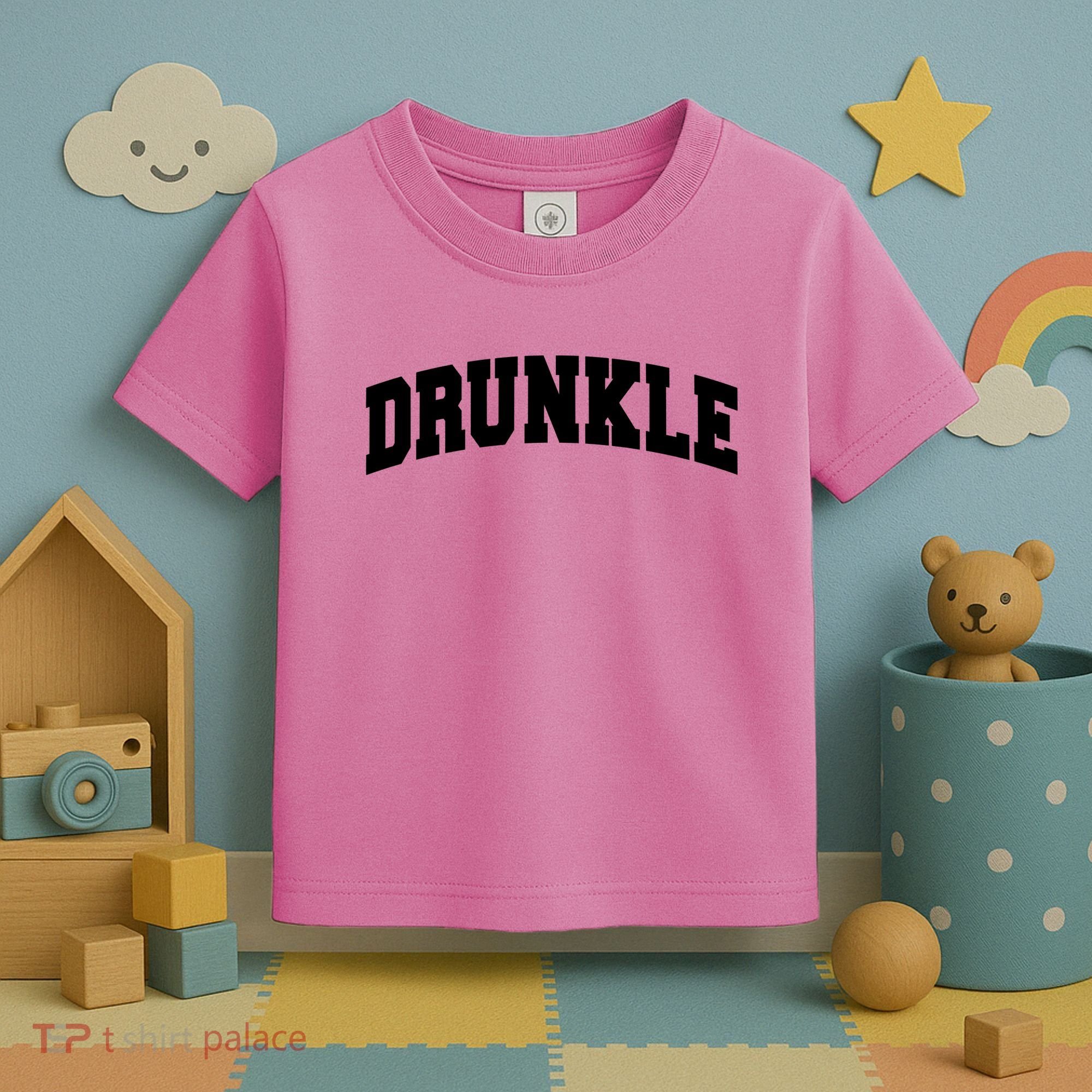 Drunkle Drunk Uncle Gift Funny FatherS Day Toddler T-Shirt