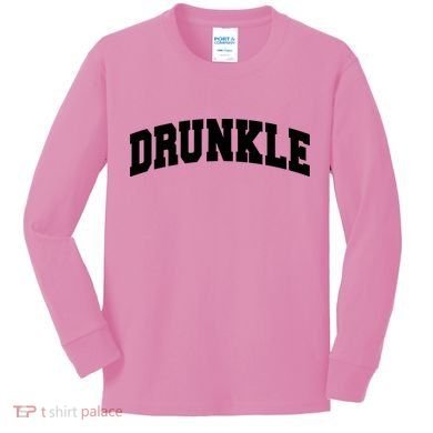 Drunkle Drunk Uncle Gift Funny FatherS Day Kids Long Sleeve Shirt