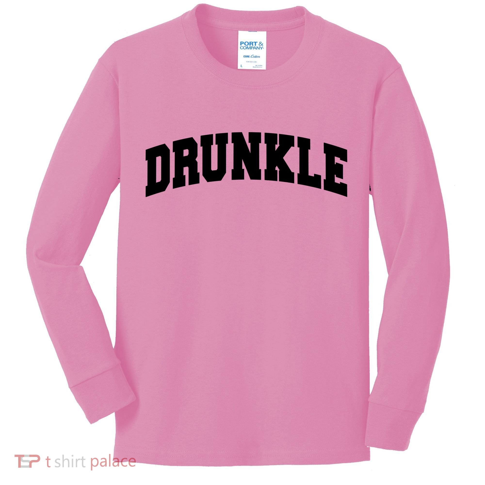 Drunkle Drunk Uncle Gift Funny FatherS Day Kids Long Sleeve Shirt