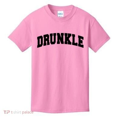 Drunkle Drunk Uncle Gift Funny FatherS Day Kids T-Shirt