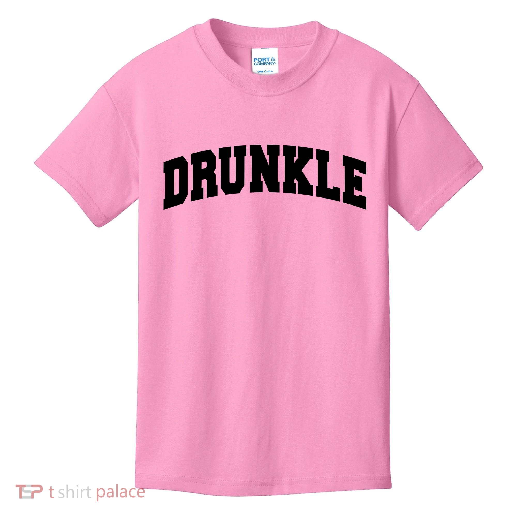 Drunkle Drunk Uncle Gift Funny FatherS Day Kids T-Shirt